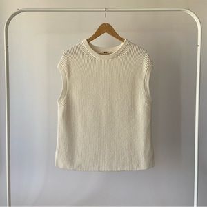 Uniqlo Cream Oversized Knit Top